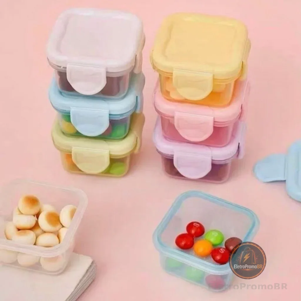 Potes Papinha Herméticos Mini Potes BPA Free Tampa Vedação 360° Armazenar Alimentos Bebê Papinhas