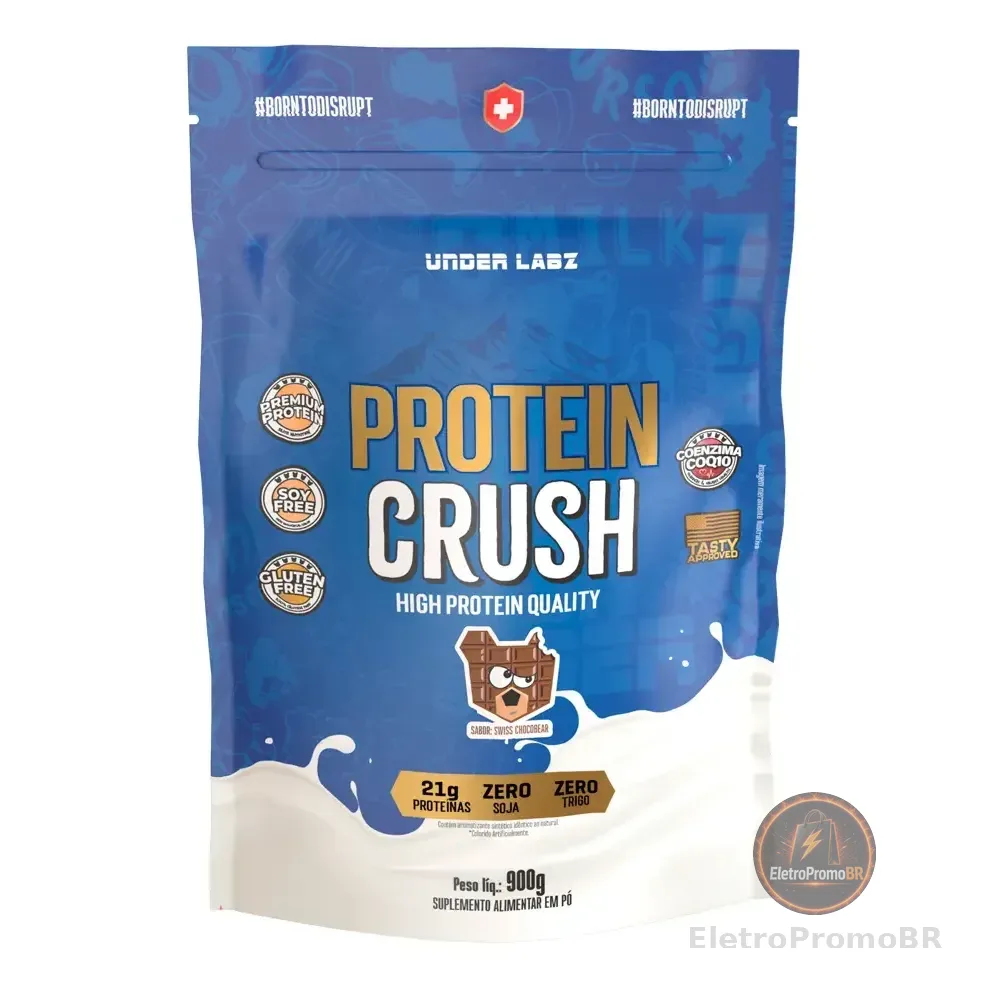 Whey Protein Crush Refil C/900g Under Labz Sabor Chocobear Chocobear