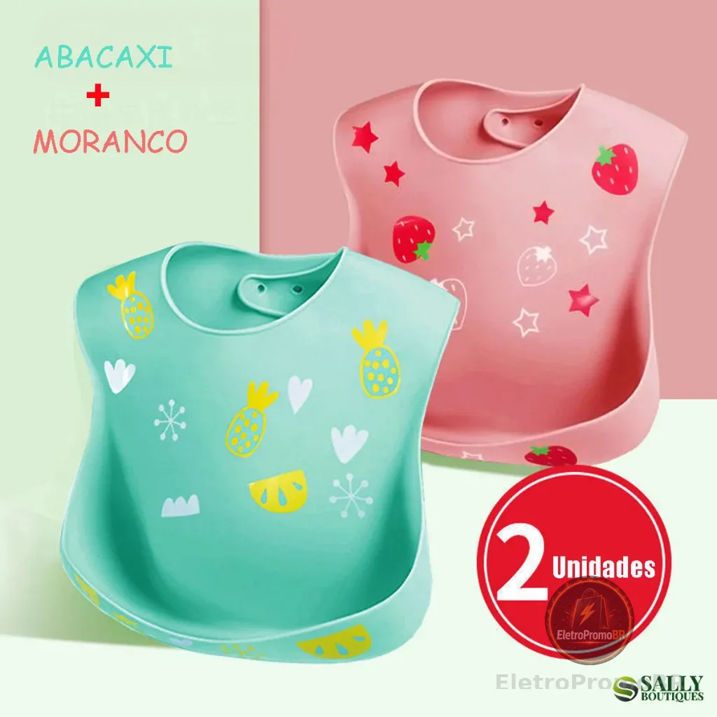 Babador Silicone Infantil  Bandana Impermeável Para Bebê Migalhas Menina Blw Menino Bibs