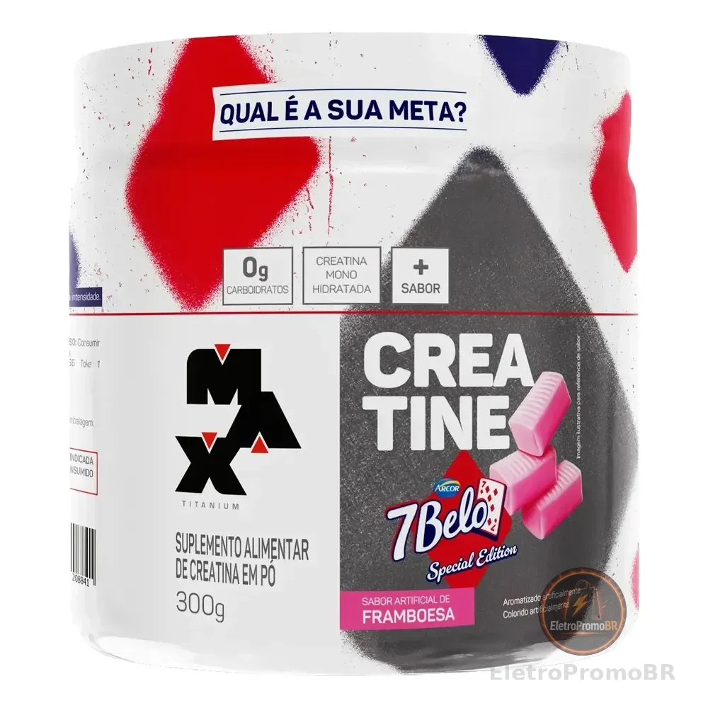 Creatina 7belo 300g Framboesa - Max Titanium Edição Limitada Framboesa7