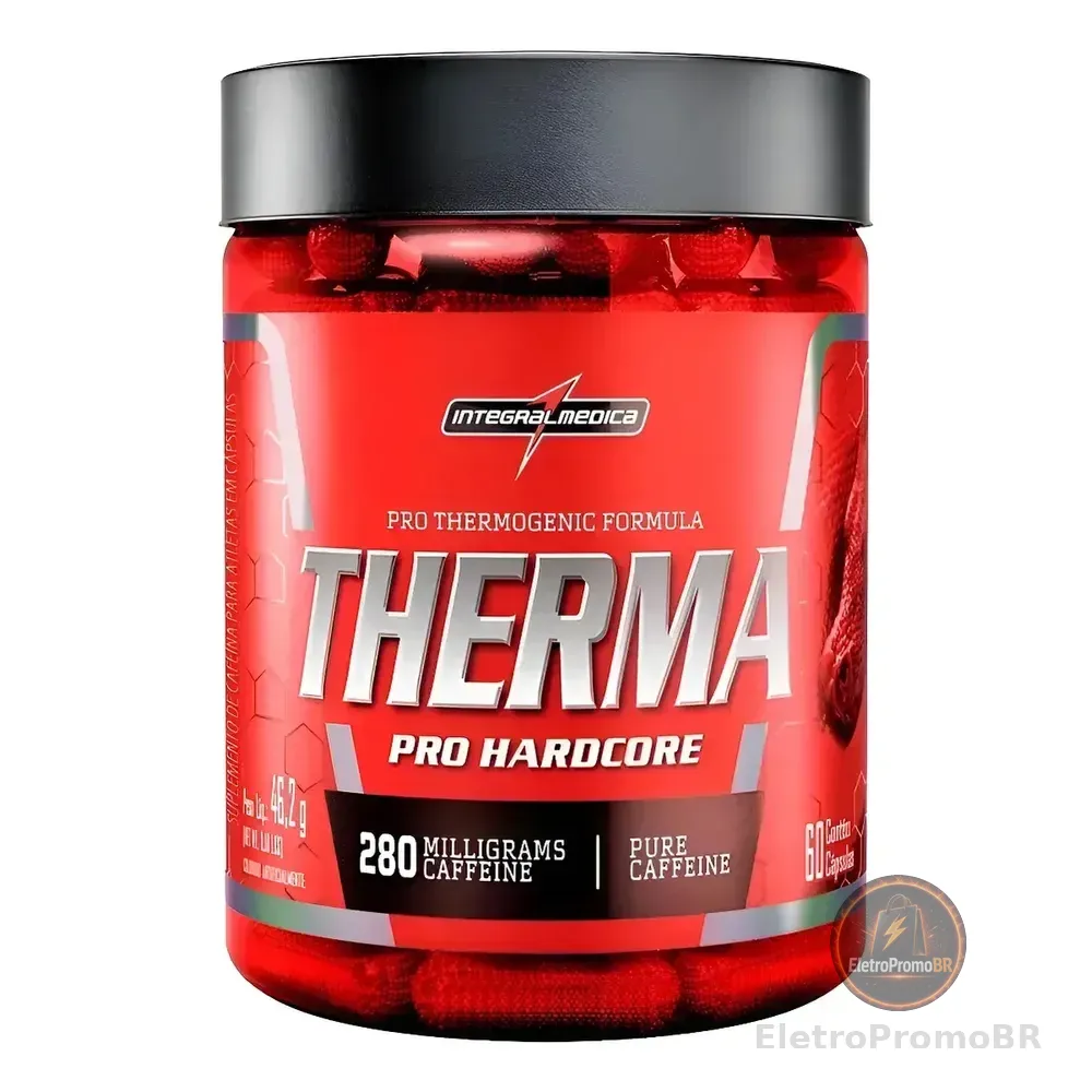 Therma Pro Hardcore 60 Capsulas Cafeina Integralmedica Sem Sabor
