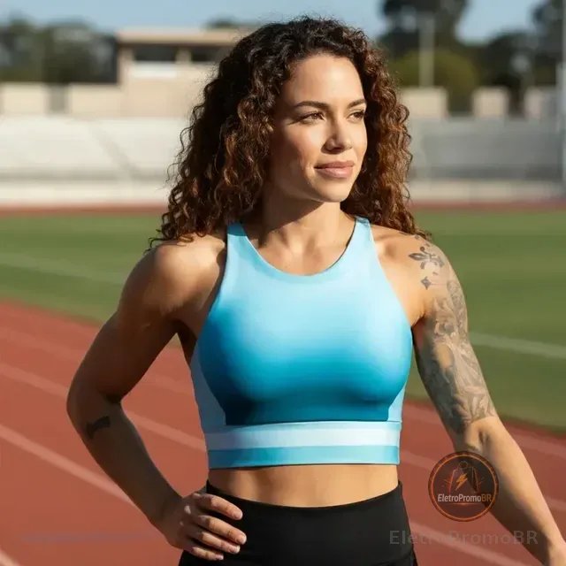 Top Cropped Academia Corrida Com Bojo Removível Sustentação