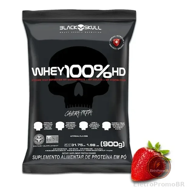 Whey Black Skull Hd 900g 3w + Preço Imbatível