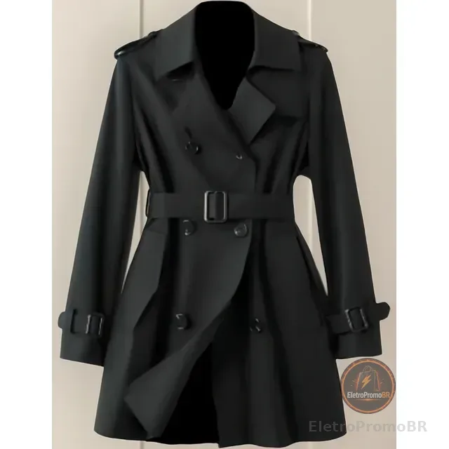 Sobretudo Feminino Elegante Casual Parka Peaky Blinders