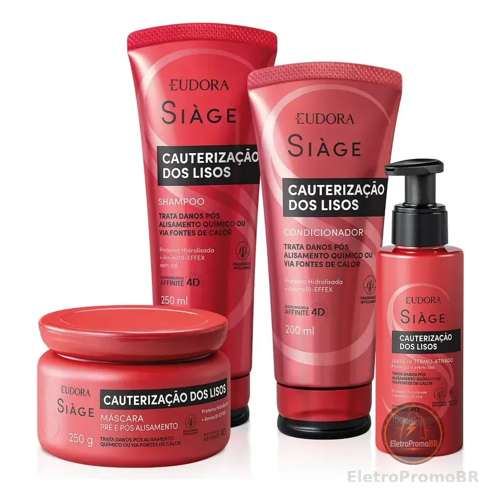 Kit Eudora Siàge Cauterização Dos Lisos (4 Itens)