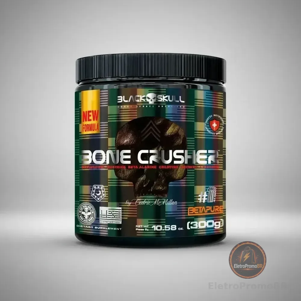 Suplemento Em Pó Bone Crusher Black Skull Usa (300g) Sabor Fruit Punch Frutas Vermelhas