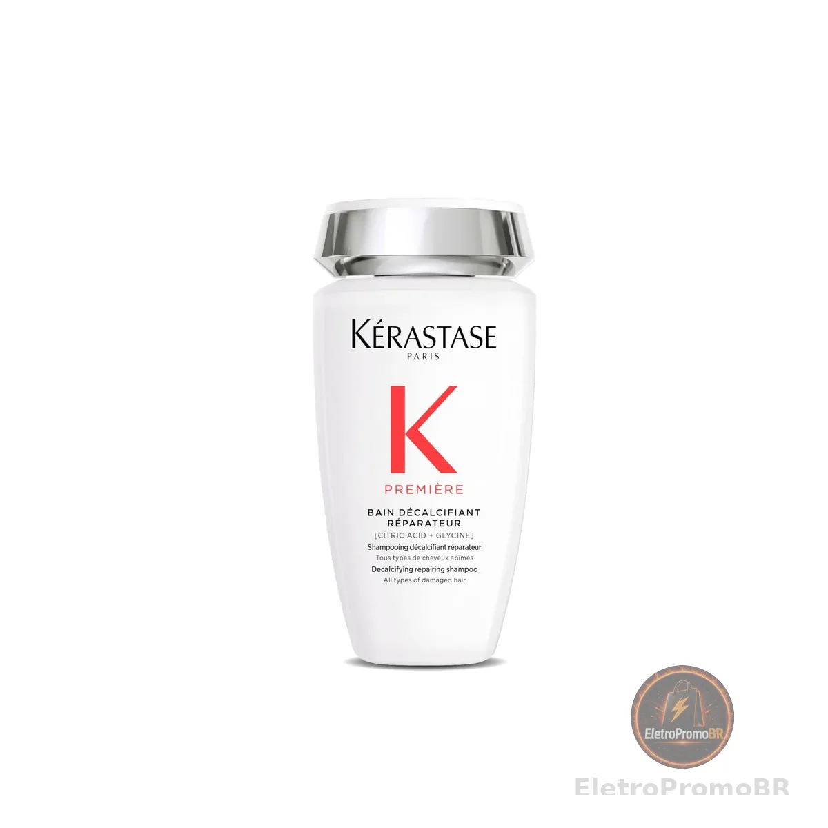Kérastase Shampoo Première Bain Décalcifiant Réparateur, Todos os tipos de cabelos danificados, Reparador descalcificante, Neutraliza a quebra, Com Ácido cítrico e Glicina, 250ml
