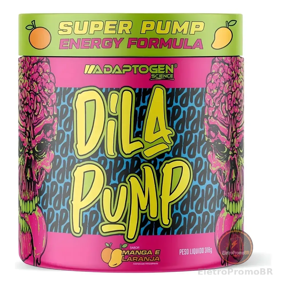 Dila Pump Pré-treino E Vasodilatador 318g Adaptogen Science Sabor Mango And Orange Manga & Laranja