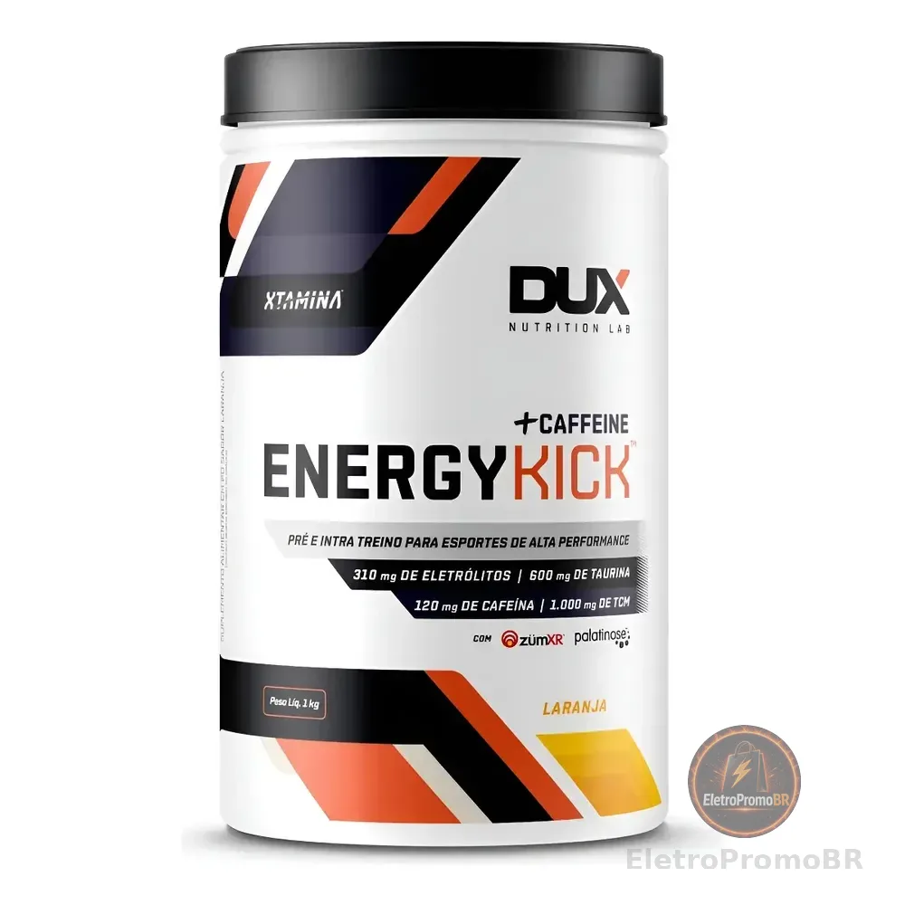 Energykick Caffeine - Pote 1000g Dux Nutrition Laranja