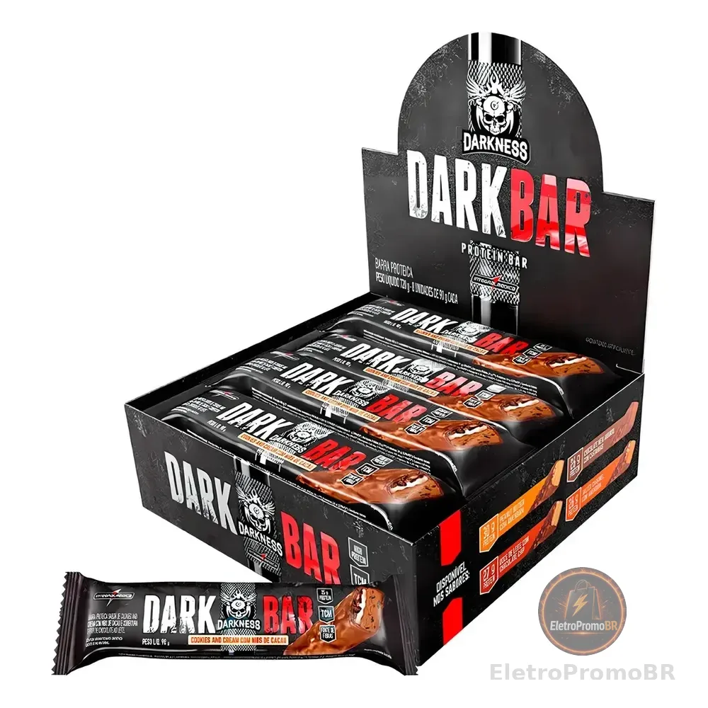 Dark Whey Bar Creme De Avelã Com Chocolate 8 Und Darkness Creme De Avelã Com Chocolate