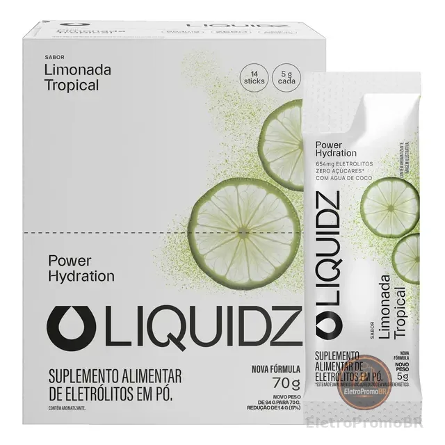Liquidz® Eletrólitos Em Pó Zero Açúcar Cx 14 Doses