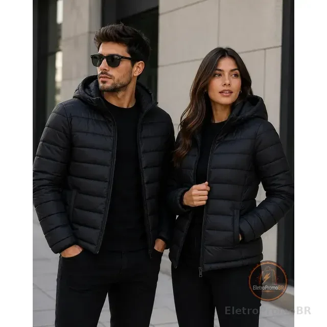 Jaqueta Puffer Feminina Gominho Casaco Corta Vento Bobojaco