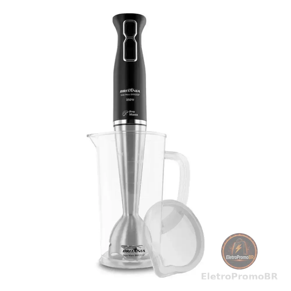 Mixer Britânia Inox Maxx Bmx355p 350w Cor Preto 127v