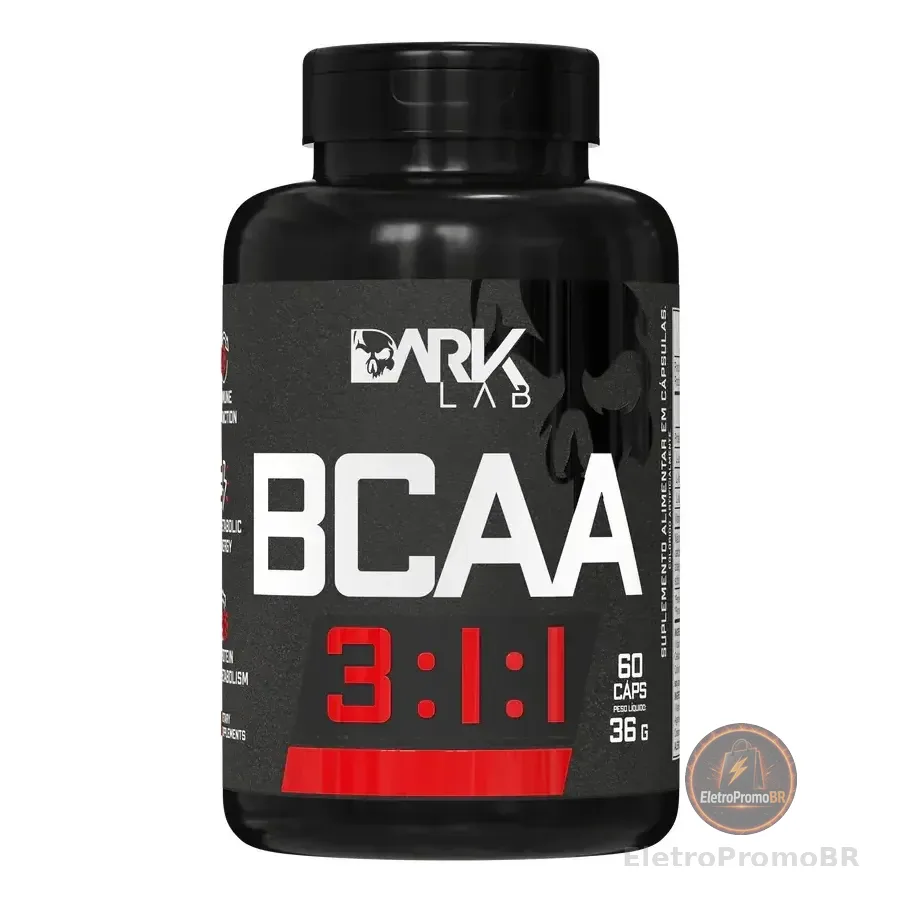 Bcaa 3:1:1 60 Caps Dark Lab Leucina Valina E Isoleucina Sabor Sem Sabor