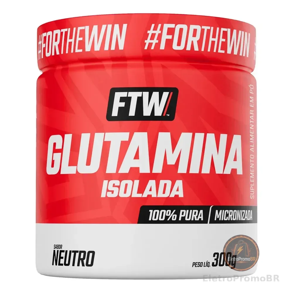 Glutamina 100% Pura E Isolada Pote 300g - Ftw Sem Sabor
