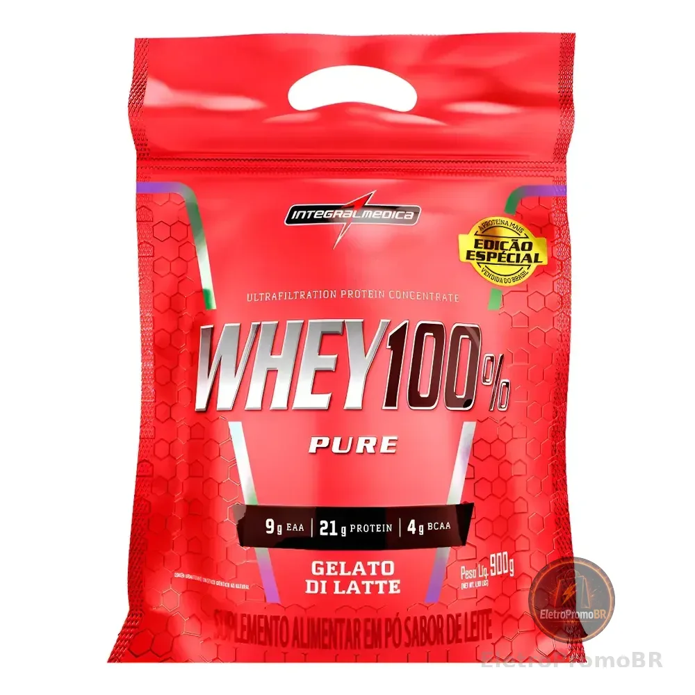 Whey 100% Pure 900g - Gelato Di Latte - Integralmédica Gelato Di Latte