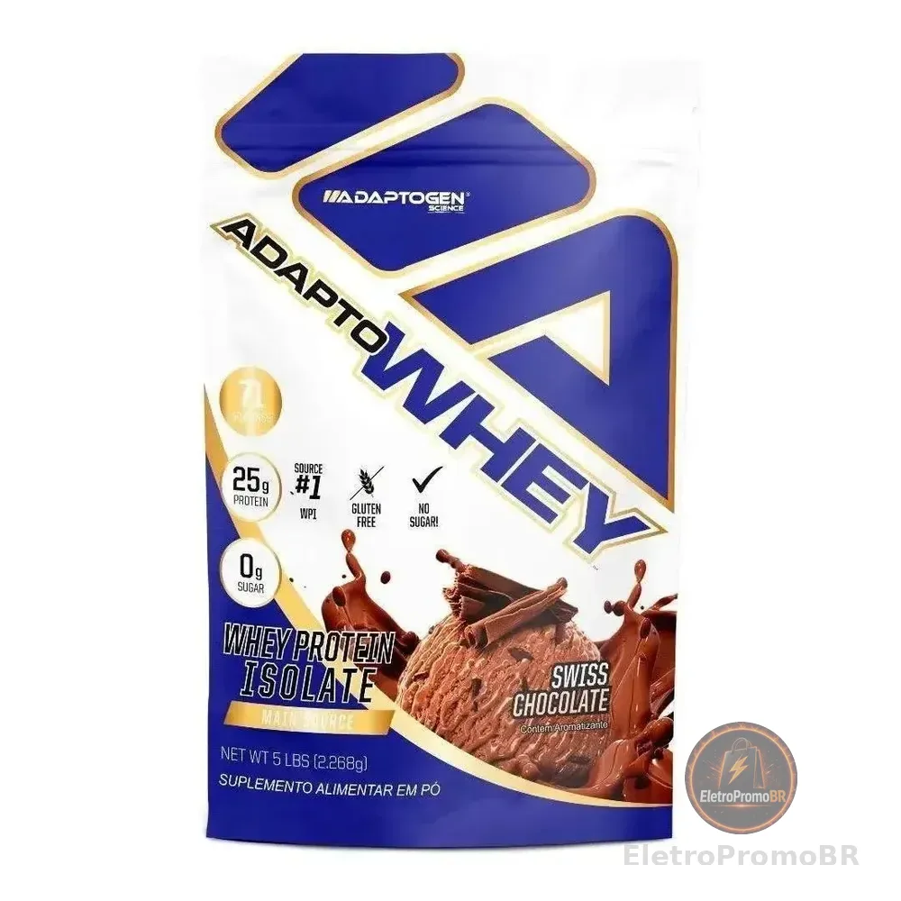 Proteína Adaptogen Science Whey Protein 3w Chocolate Suíço De 2.268 Kg