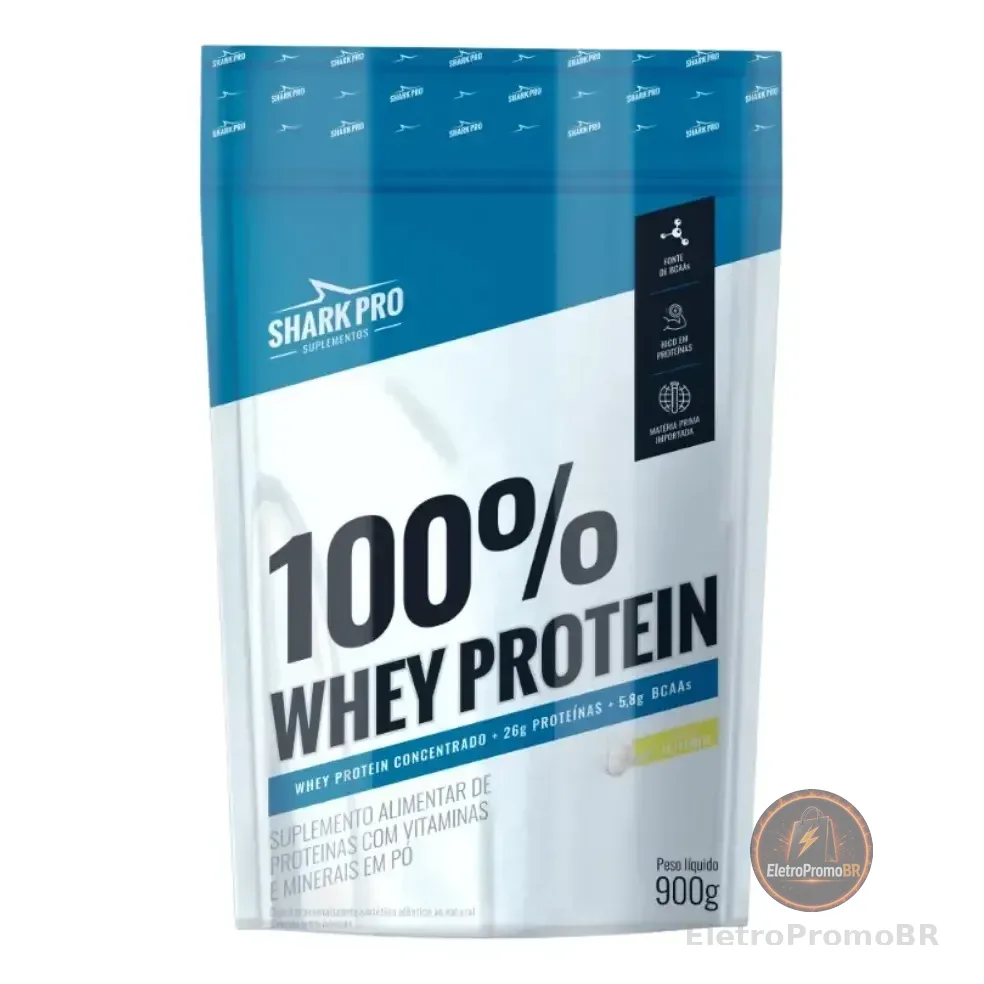 Whey Leite 900g Shark Pro 100% Leitinho Protein Refil Leite