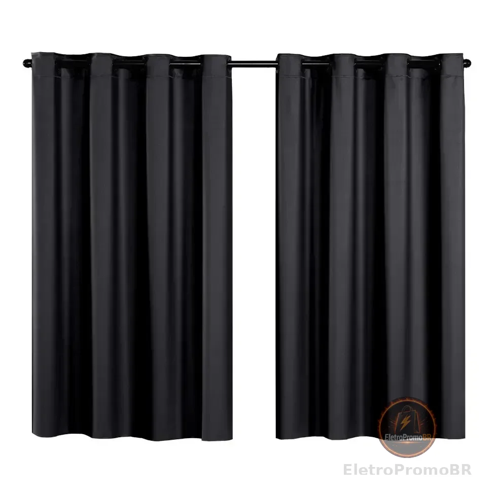 Cortina Blackout De Pvc 2,20m X 1,30m Preto Corta Luz