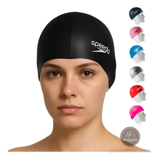 Touca De Natação Speedo Silicone Impermeável Original