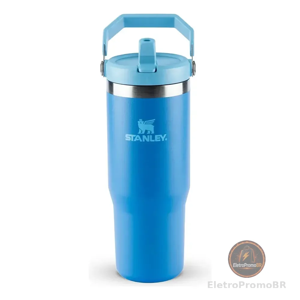 Garrafa Térmica Stanley Flip Straw Hidratação 887ml Azul