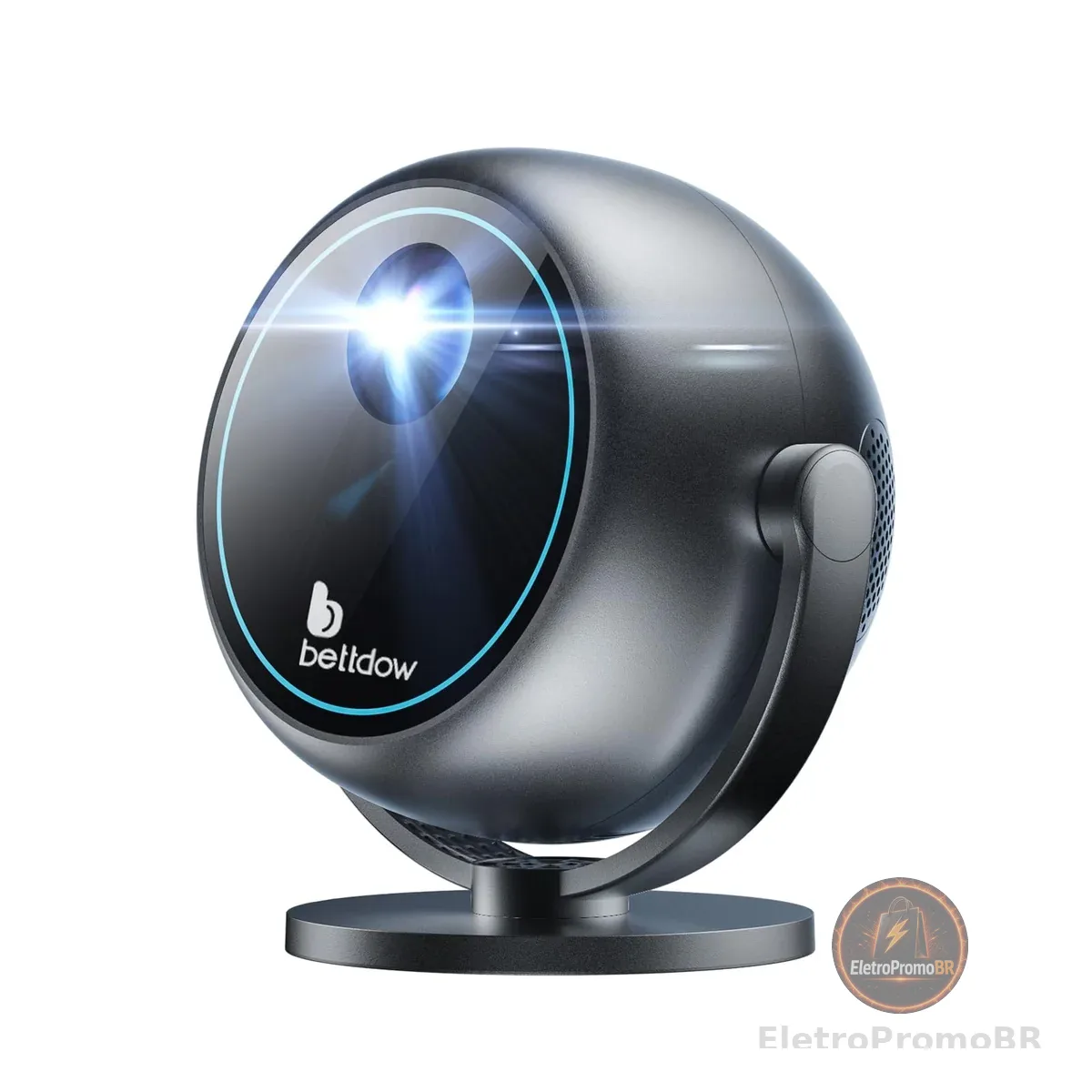 [Foco elétrico]Bettdow Mini Projetor Portatil 360° Tv Android 11/ios 4k 1080p 9000 Lumens, Smart Projetores Retroprojetor 180 ANSI, WIFI 5G+2.4G BT 5.0, Eletronico Correção Trapezoidal-CINZA
