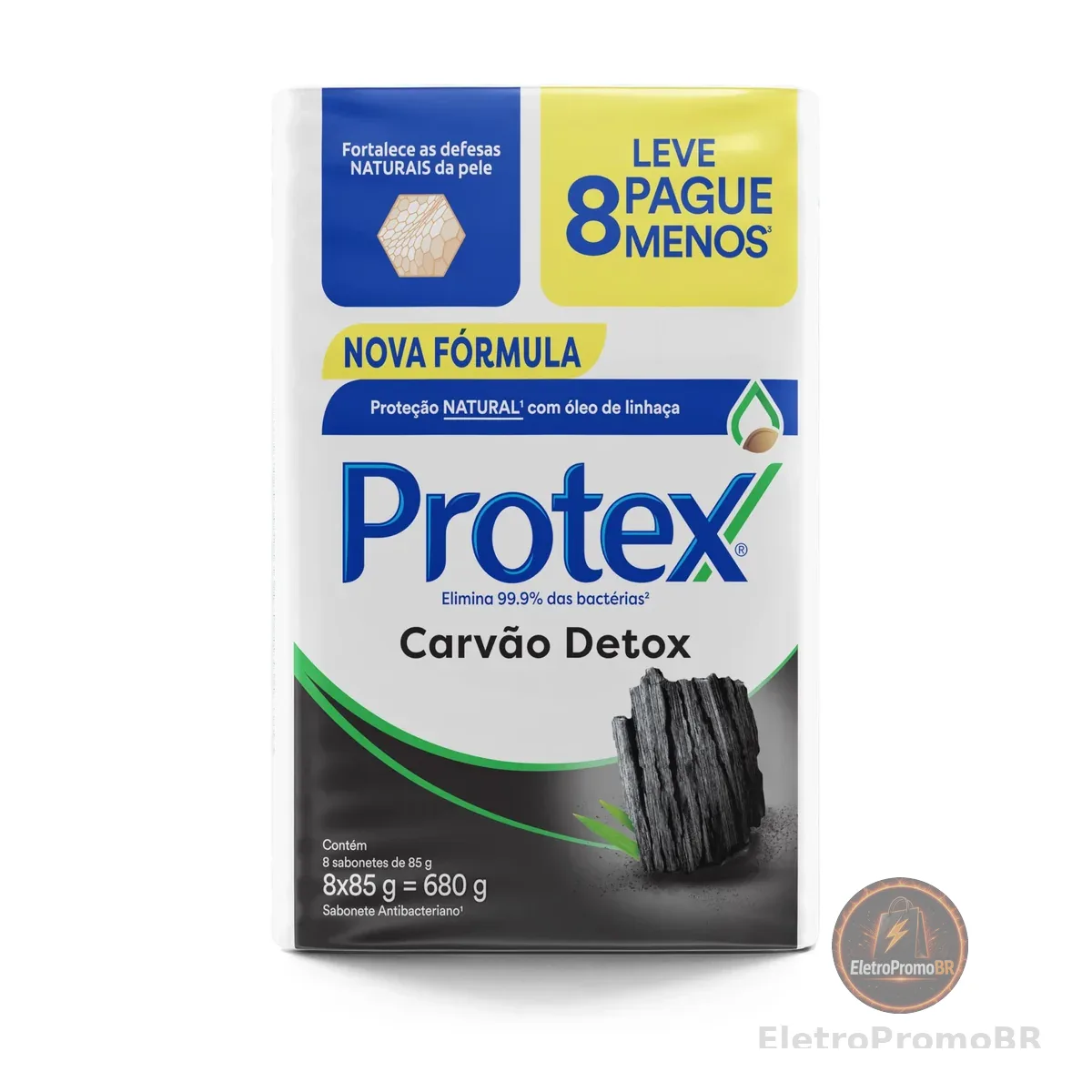 Sabonete em Barra Protex Carvão Detox 8 unid 85g