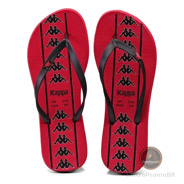 Chinelo Kappa Beach Adulto Unissex Em Borracha