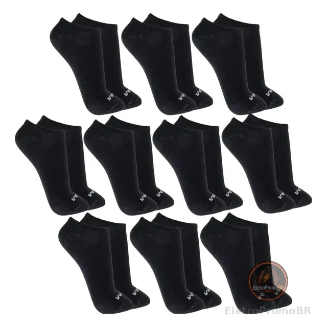 Kit 10 Pares Meias Mash Invisível Esportiva Algodão Original