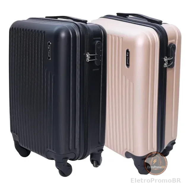 Kit Mala 10kg  Casal Viagem Giratória Anti-furto Abs Férias