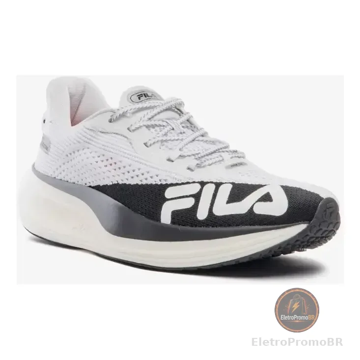 Tenis Masculino Fila Racer Speedzone Lisa Branco/preto/cinza 39 Br
