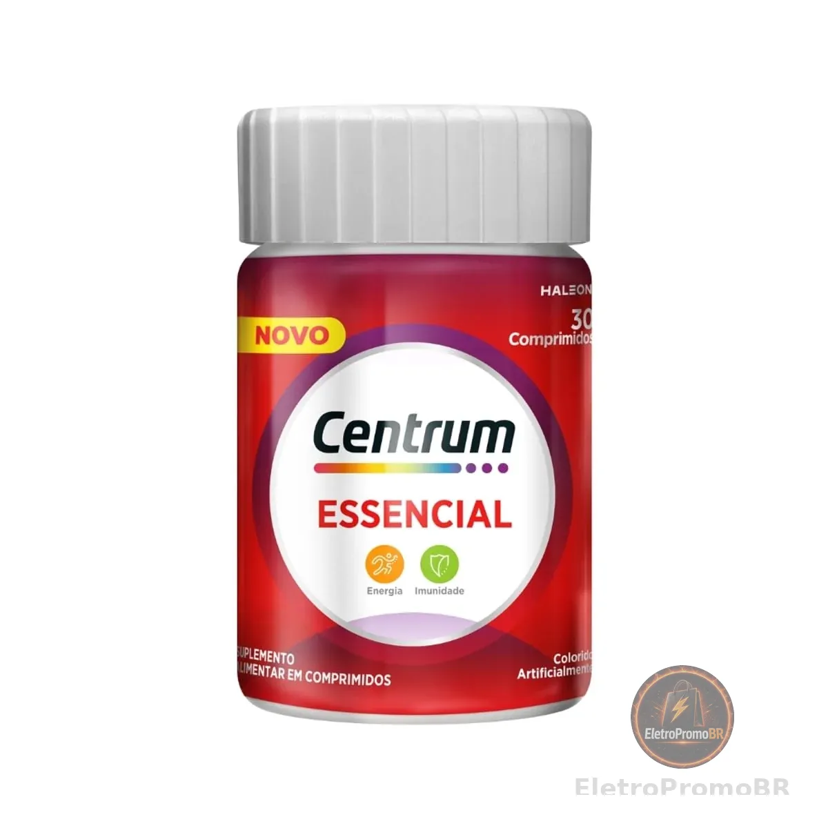 Centrum Essencial Multivitamínico Diário, com Complexo B, Vitamina D, e Magnesio, 30 Comprimidos