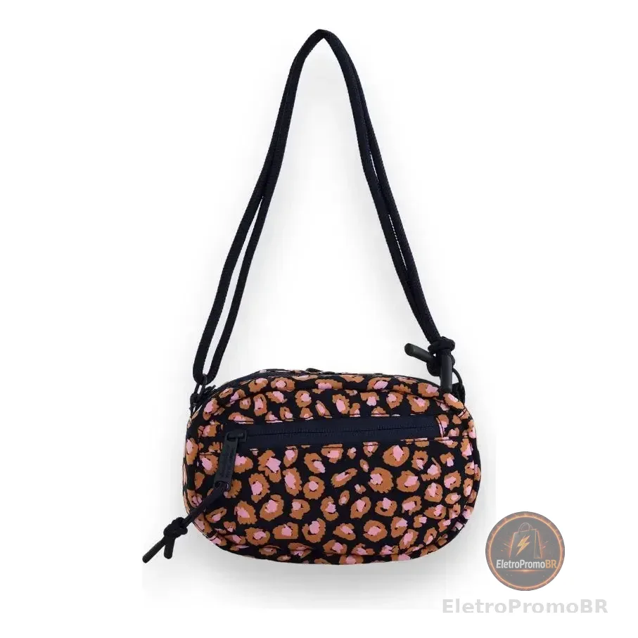 Bolsa Farm Etc Chuchu Estampada Leopardo Pop Marrom Leopardo Pop Azul
