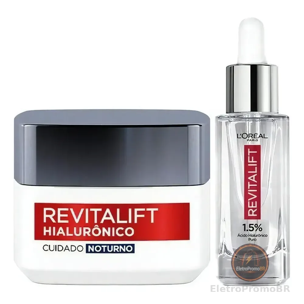 Kit Sérum Facial + Creme Anti-idade Revitalift L'oréal Paris
