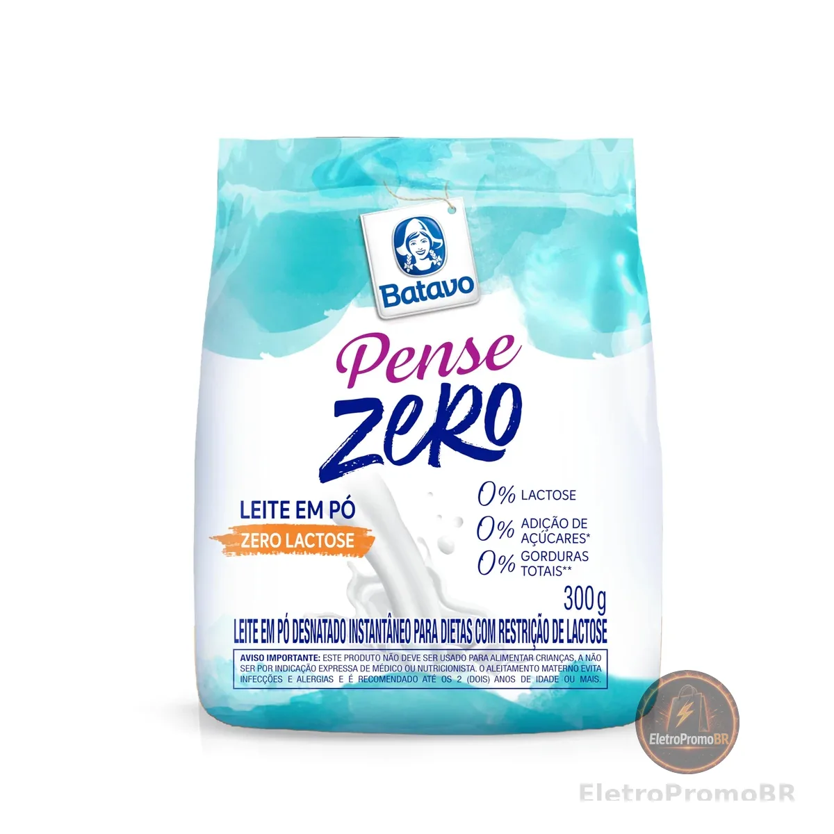 Leite em Pó Desnatado Instantâneo Batavo Pense Zero Sachê 300g