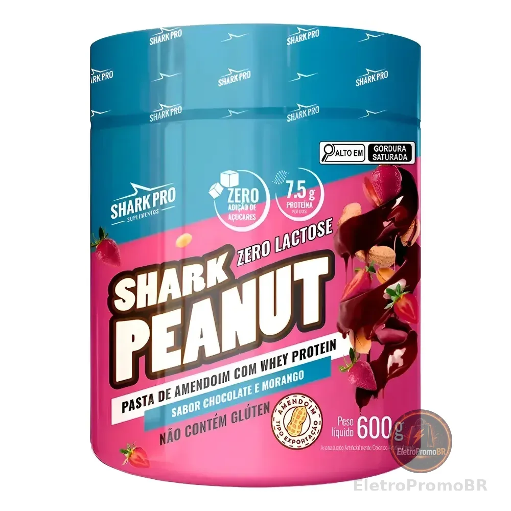 Pasta De Amendoim Pote 600g Sabor Sensacream Shark Pro