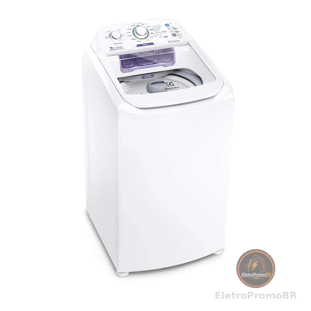 Máquina de Lavar Electrolux 8,5kg Branca Turbo Economia com Jet&Clean e Filtro Fiapos (LAC09) - 220V