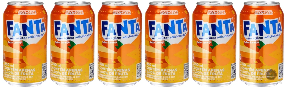Pack de Fanta Laranja Zero lata 350ml 6 unidades