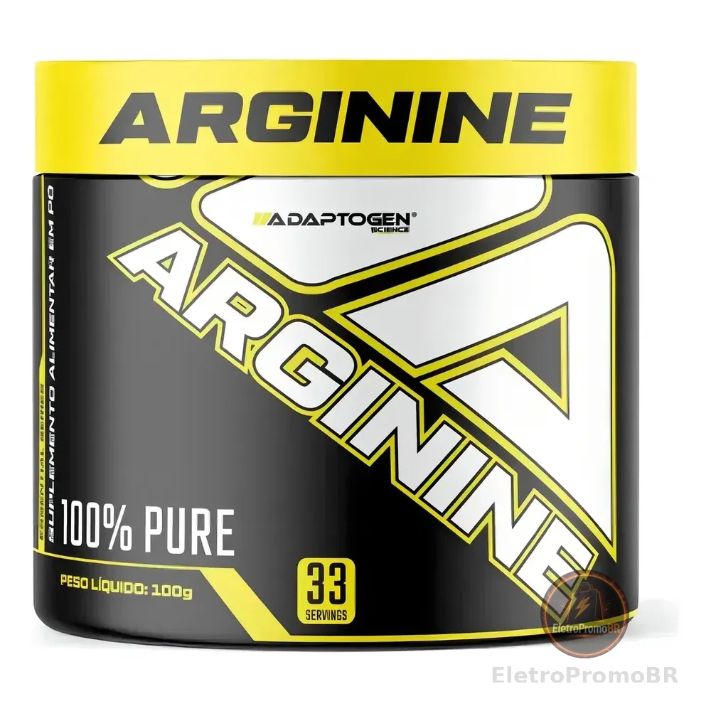 Arginina Em Pó 100% Pura Arginine 100g Adaptogen Platinum Sem Sabor