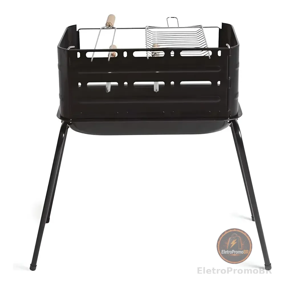 Churrasqueira Móvel Mor Montana 3005 54cmx35cmx64cm Preto