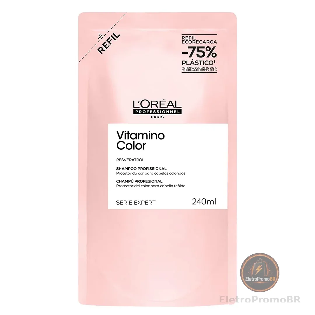 L’Oréal Professionnel | Vitamino Color Shampoo Refil | Com Resveratrol para cabelos coloridos | SERIE EXPERT | 240ml