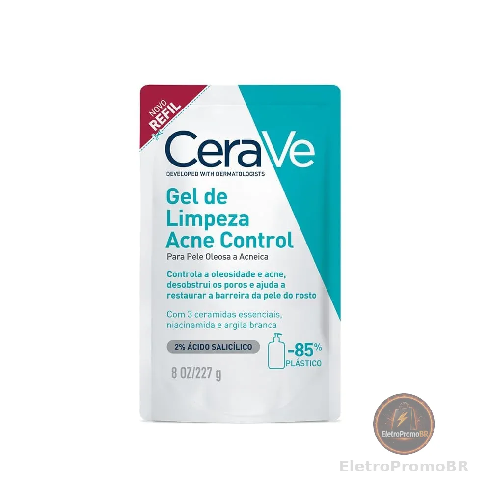 Cerave, Gel de Limpeza Acne Control com Niacinamida e Ácido Salicílico