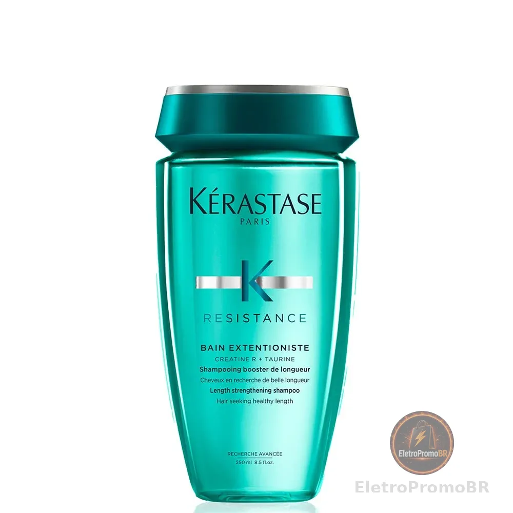 Kérastase Résistance Bain Extentioniste, Shampoo Fortalecedor para Cabelos Enfraquecidos e Quebradiços, Previne a Quebra e Estimula o Crescimento Capilar, 250ml