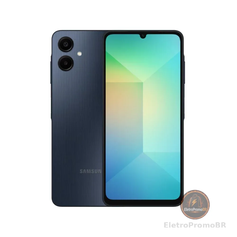 Celular Samsung Galaxy A06 5G 128GB, 4GB, IP54, Tela 6.7" - Preto