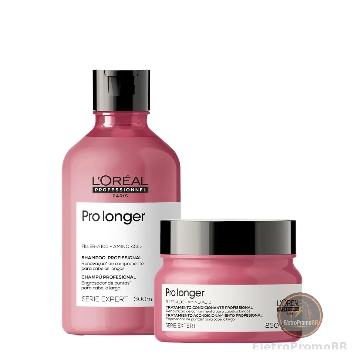 Kit L'Oréal Professionnel Serie Expert Pro Longer Shampoo e Máscara P (2 produtos)