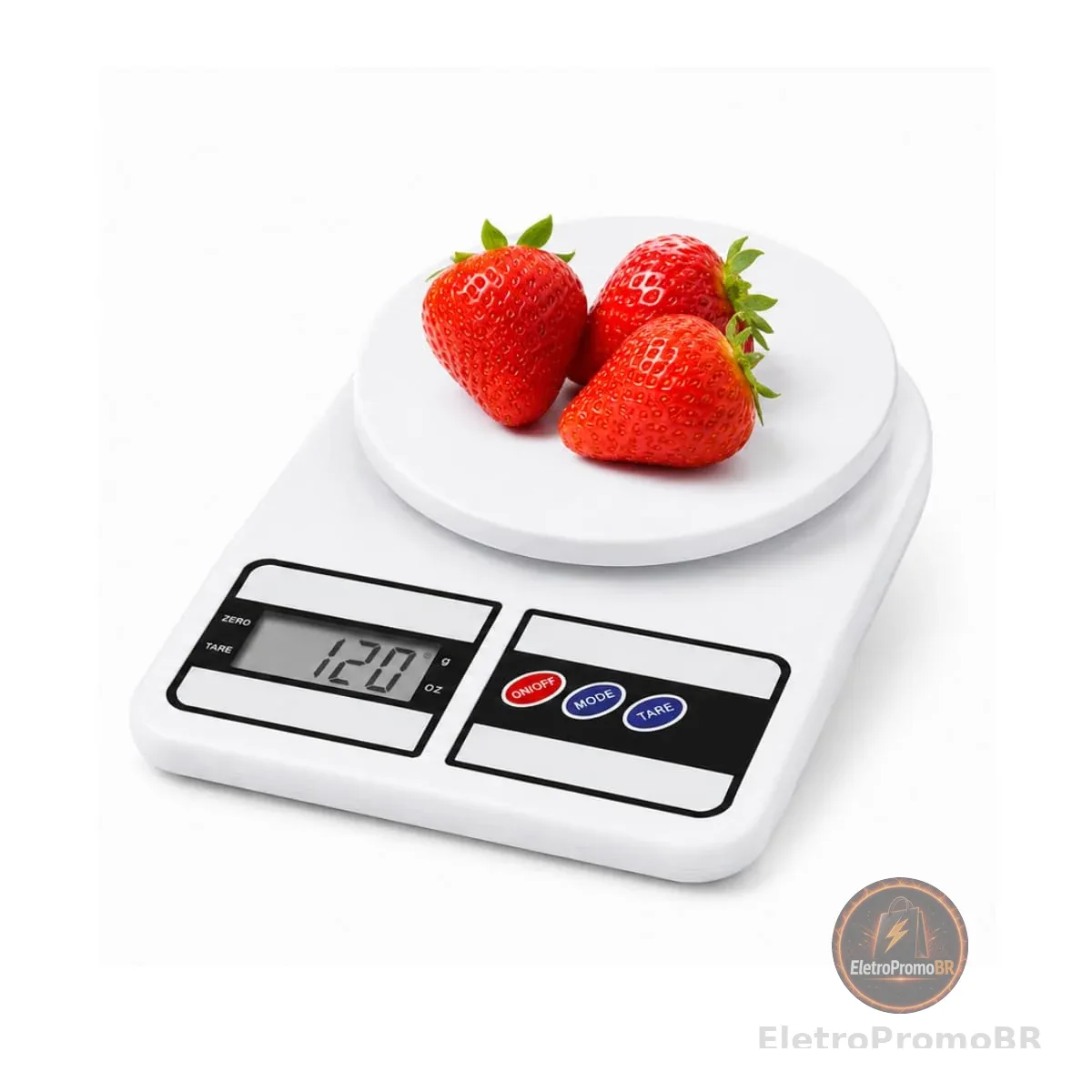 Balança Digital de Cozinha Alta Precisão até 10kg | Display LCD e Função Tara | Ideal para Dieta, Fitness, Nutrição, Marmitas e Confeitaria