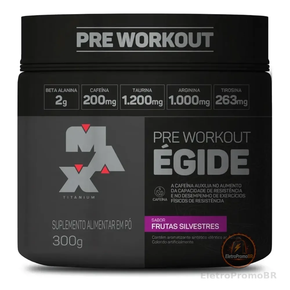 Suplemento Em Pó Pré Treino Égide Max Titanium Sabor De Frutas Silvestres 300g