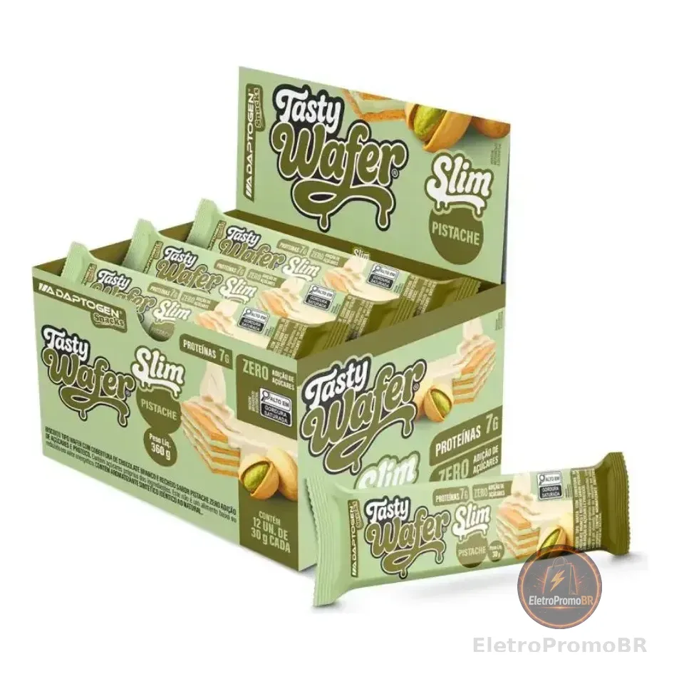 Tasty Wafer Slim Pistache 30g Cx12 Adaptogen