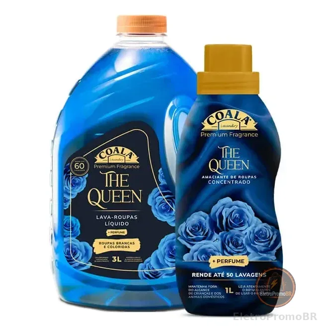 Kit Coala Laundry The Queen - Lava Roupas 3l + 1 Amaciante