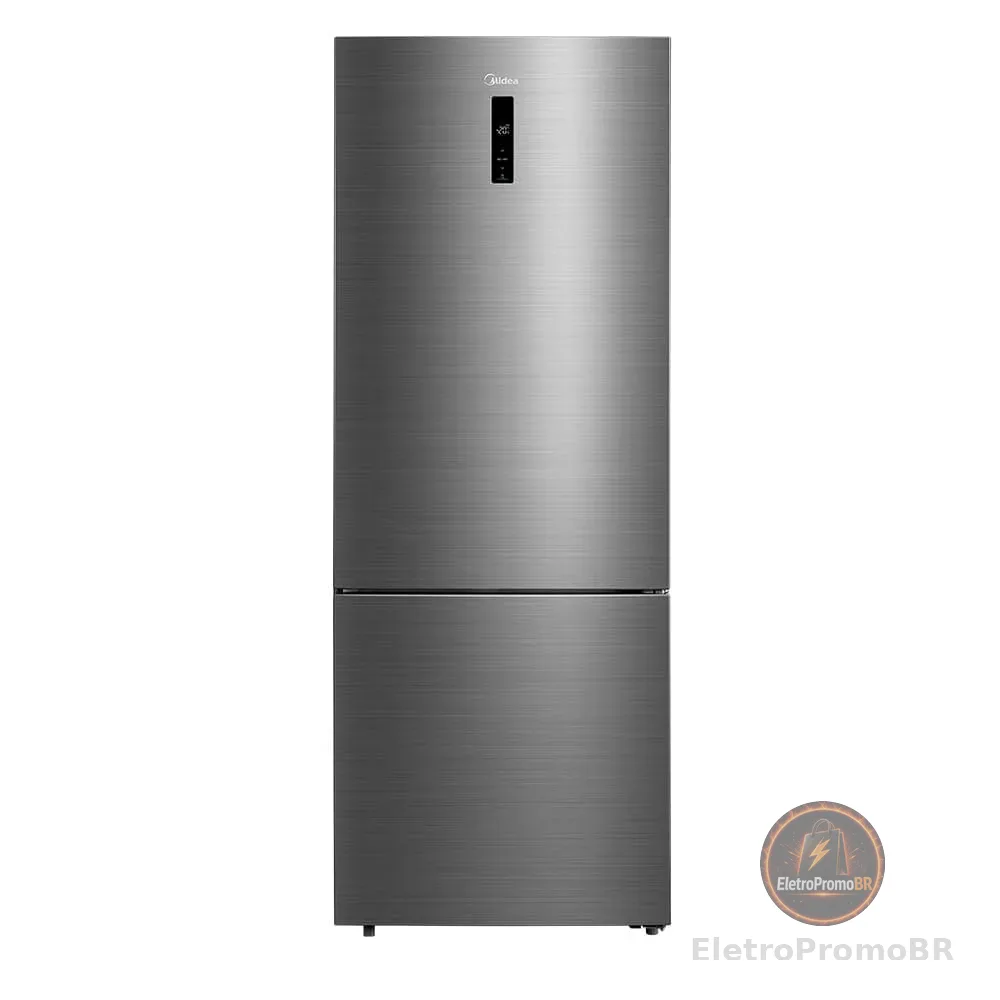 Midea Geladeira Inverse Frost Free 416L Inverter cor Inox Midea MDRB593FGD463 - Bivolt